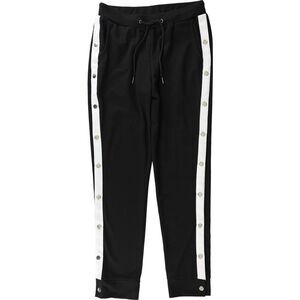 Waisted Womens Solid Athletic Jogger Pants, Black, NWT